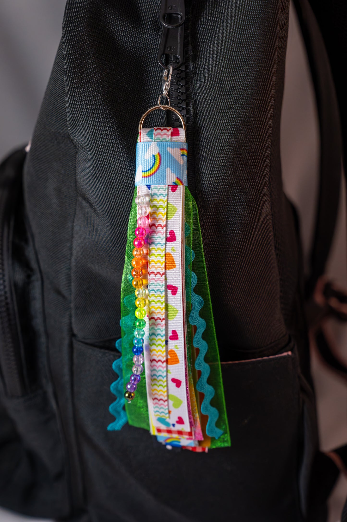 Simply Ribboned: The Rainbow Keychain