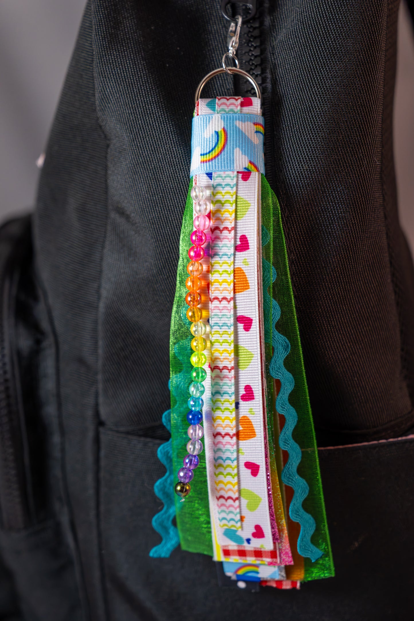 Simply Ribboned: The Rainbow Keychain