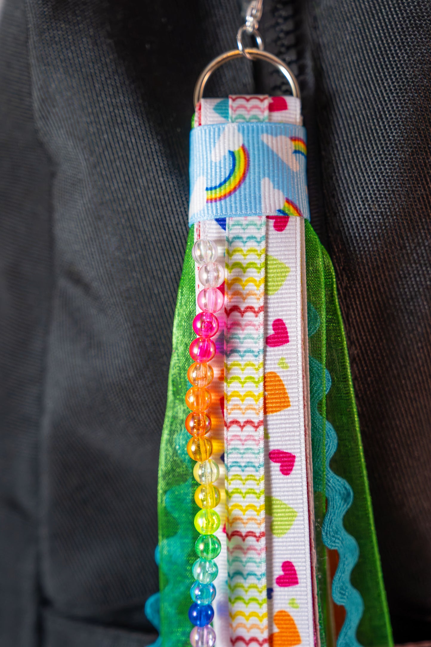 Simply Ribboned: The Rainbow Keychain