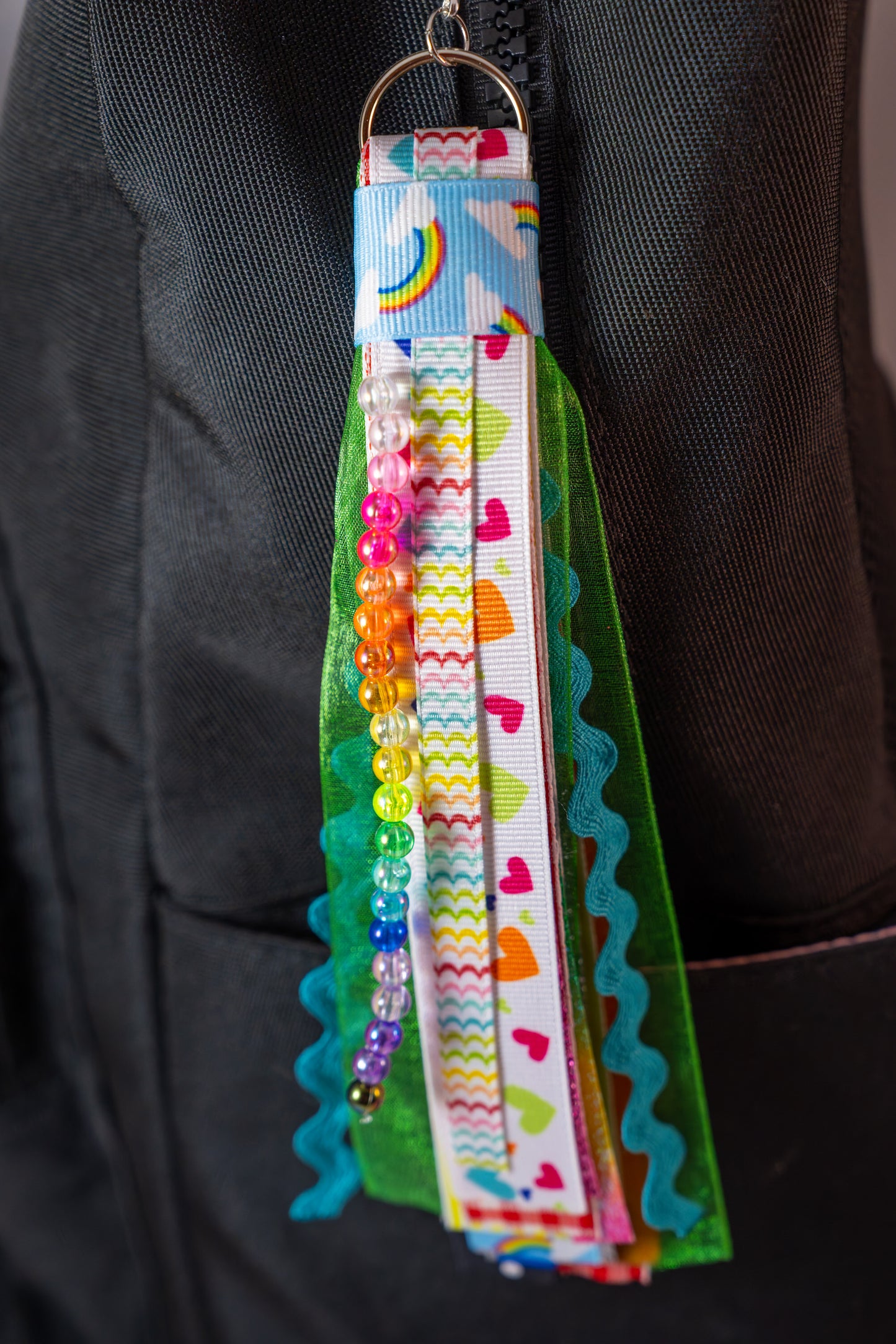 Simply Ribboned: The Rainbow Keychain