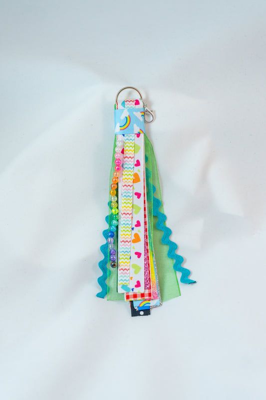 Simply Ribboned: The Rainbow Keychain
